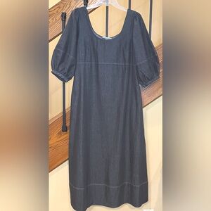 Rachel Comey Minimalist Dress/Puff 3/4 Sleeve/midi/pockets/Cement Grey/SZ. 6 NWT